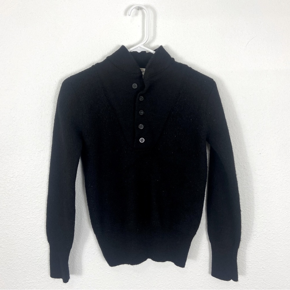 💔SOLD💔Vintage 100% wool Henley sweater, Size XS/S